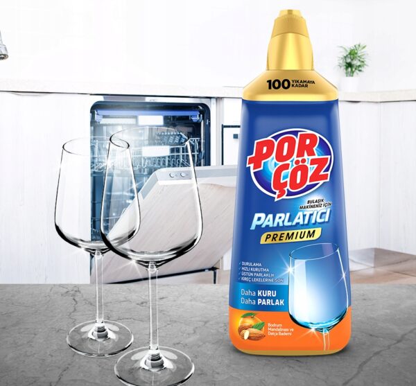 Nabłyszczacz do zmywarki Porçöz PREMIUM zapach- mandarynek i migdałów 500ml - obrazek 2