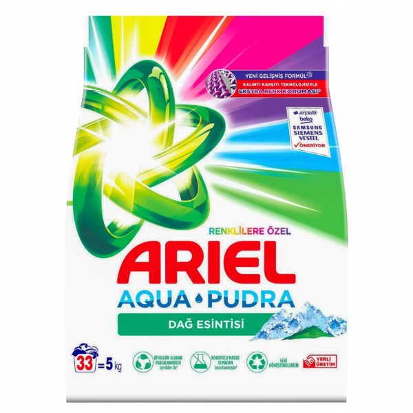 Proszek ARIEL Aqua Puder ORYGINALNY do prania koloru Mountain Spring 5 kg!