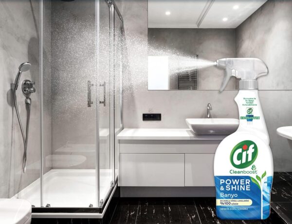 CIF mleczko, Spray Łazienka i Kuchnia - ZESTAW do czyszczenia 3x 750 ML - obrazek 3