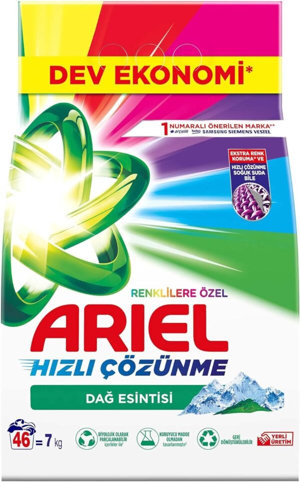 ARIEL proszek ORYGINALNY do prania kolorowych tkanin Mountain Spring 7 kg!