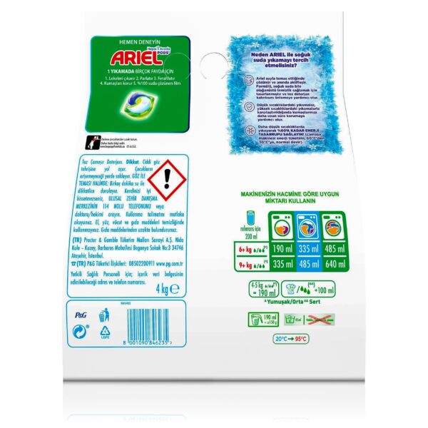 ARIEL - skuteczny proszek do prania BIAŁYCH tkanin 4 kg! ORYGINALNY - obrazek 2