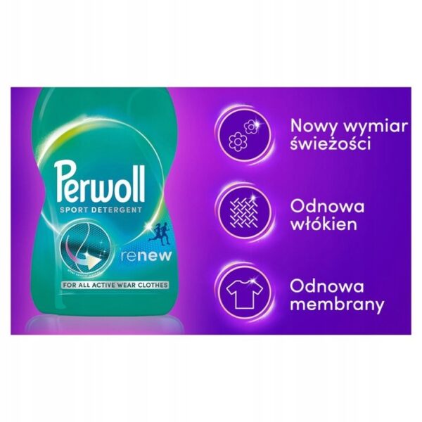 PERWOLL RENEW SPORT - Płyn do prania 3 LITRY - Odświeża i chroni tkaniny! - obrazek 4