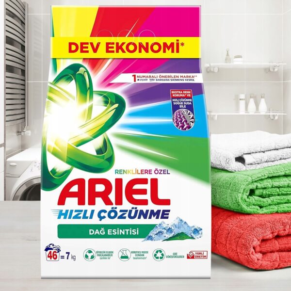 ARIEL proszek ORYGINALNY do prania kolorowych tkanin Mountain Spring 7 kg! - obrazek 2